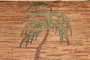 handmade Modern Gabbeh Blue Green Hand Knotted RECTANGLE 100% WOOL area rug 6' x 9'