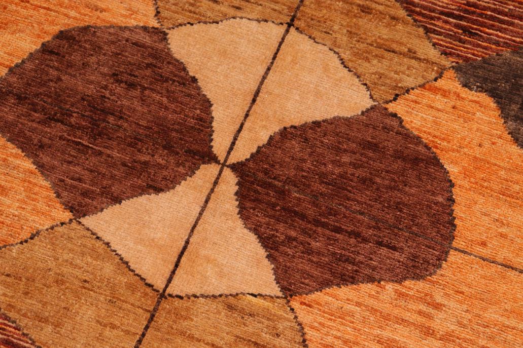 handmade Modern Gabbeh Rust Brown Hand Knotted RECTANGLE 100% WOOL area rug 7  x 10 