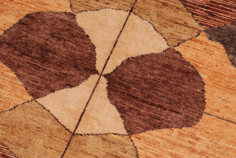 handmade Modern Gabbeh Rust Brown Hand Knotted RECTANGLE 100% WOOL area rug 7' x 10'