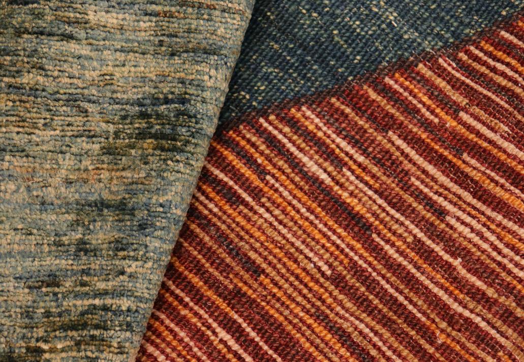 handmade Modern Gabbeh Rust Brown Hand Knotted RECTANGLE 100% WOOL area rug 7  x 10 