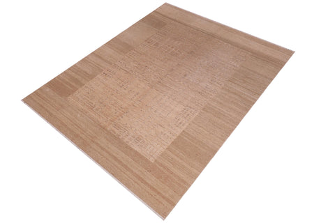 handmade Modern Gabbeh Tan Beige Hand Knotted RECTANGLE 100% WOOL area rug 6' x 9'