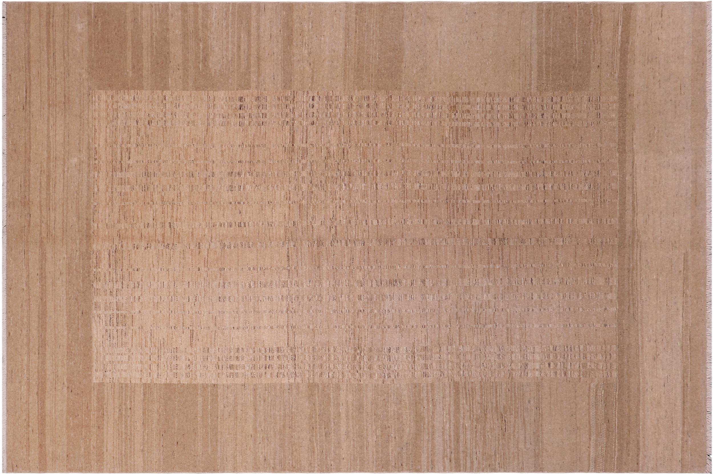 handmade Modern Gabbeh Tan Beige Hand Knotted RECTANGLE 100% WOOL area rug 6' x 9'