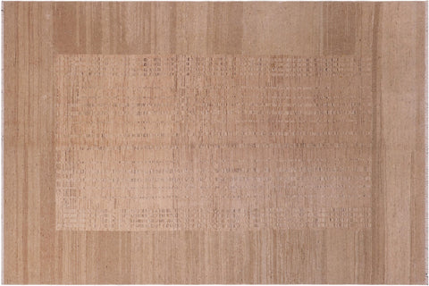 handmade Modern Gabbeh Tan Beige Hand Knotted RECTANGLE 100% WOOL area rug 6' x 9'