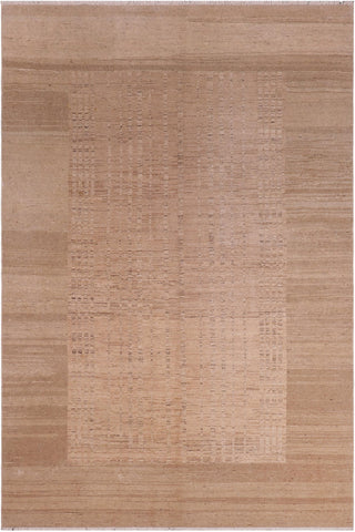 Bohemian Gabbeh Eleni Tan/Beige Wool Rug - 5'11'' x 8'11''