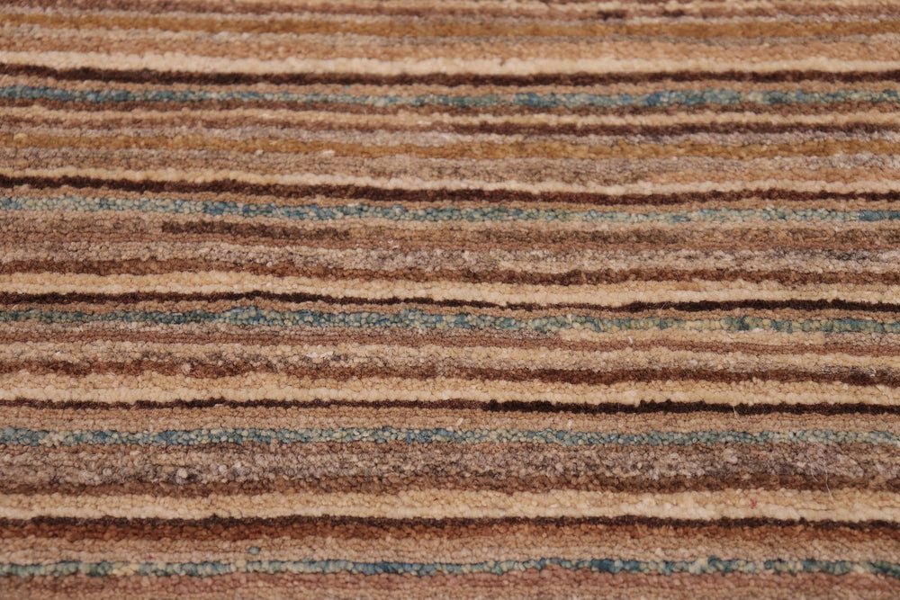 handmade Modern Gabbeh Beige Rust Hand Knotted RECTANGLE 100% WOOL area rug 6' x 9'