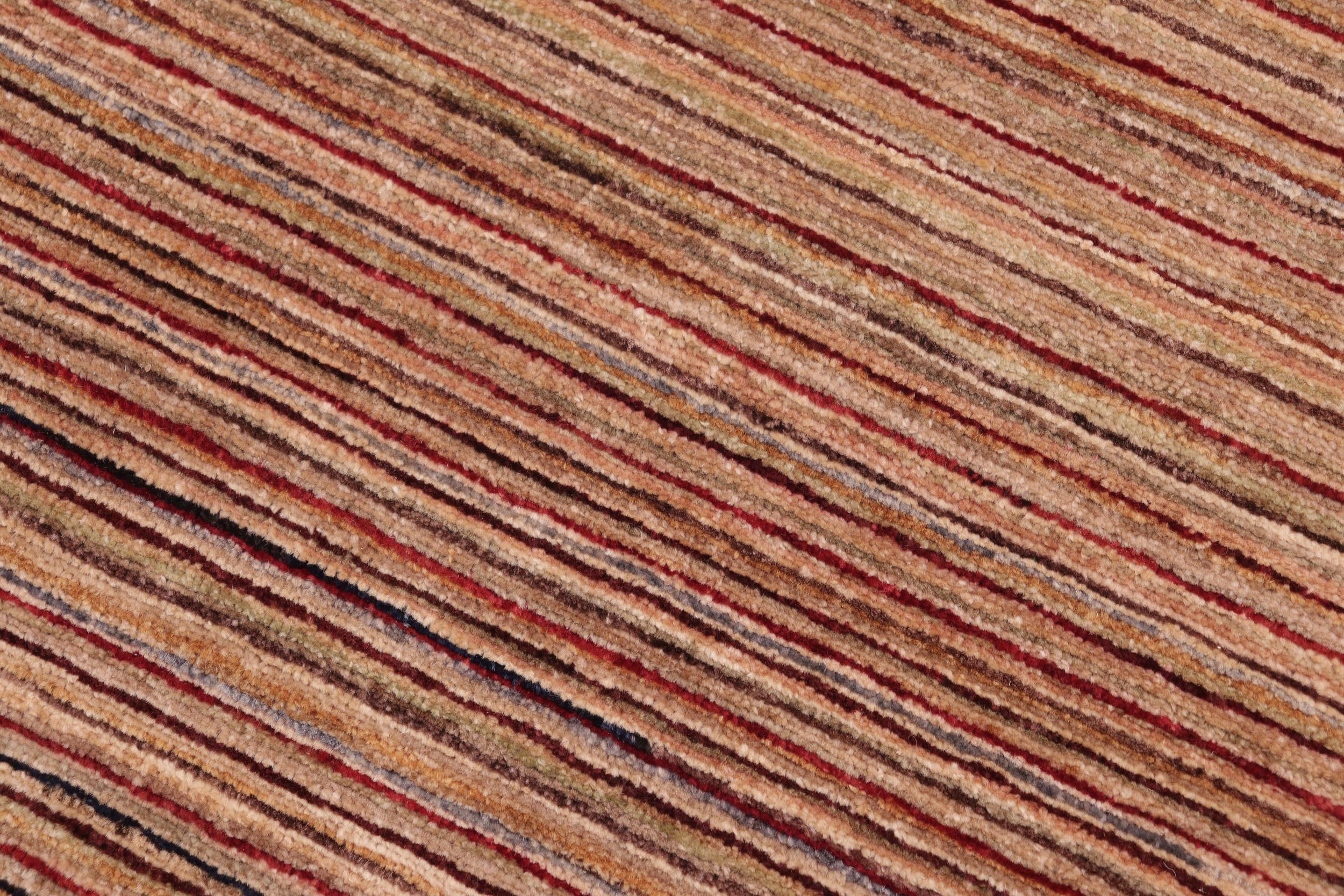 handmade Modern Gabbeh Tan Beige Hand Knotted RECTANGLE 100% WOOL area rug 6' x 9'