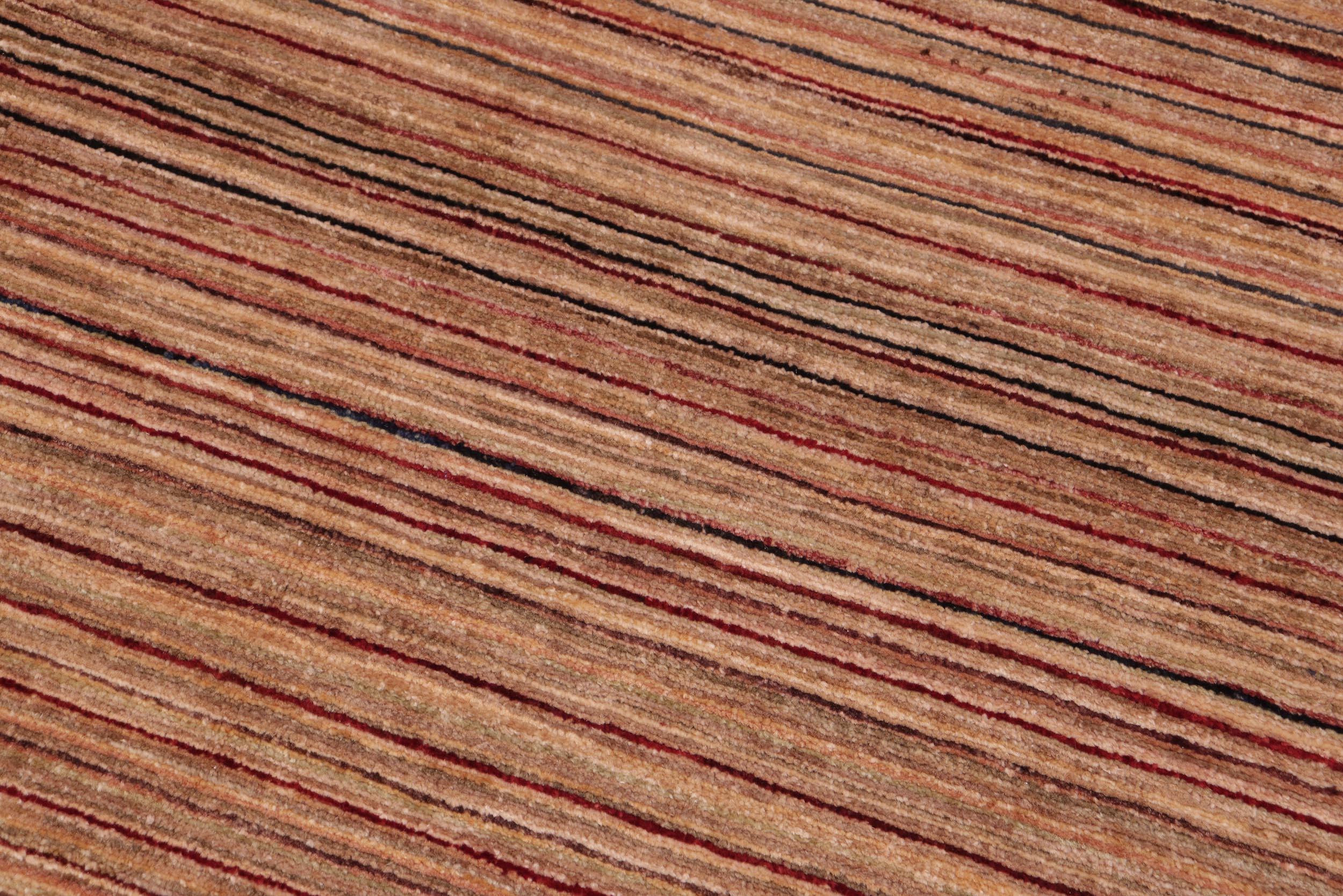 handmade Modern Gabbeh Tan Beige Hand Knotted RECTANGLE 100% WOOL area rug 6' x 9'