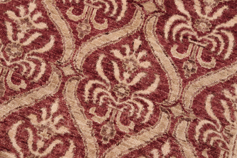 handmade Transitional Kafkaz Red Tan Hand Knotted RECTANGLE 100% WOOL area rug 6' x 9'
