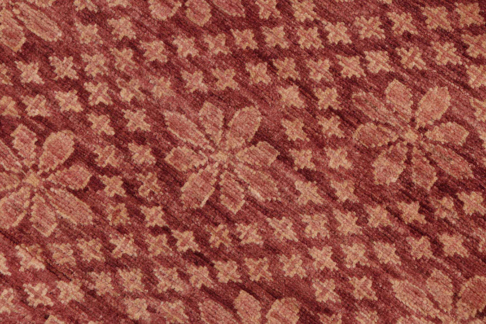 handmade Modern Kafkaz Red Tan Hand Knotted RECTANGLE 100% WOOL area rug 6' x 8'