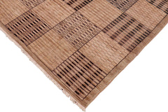 handmade Modern Gabbeh Beige Tan Hand Knotted RECTANGLE 100% WOOL area rug 6' x 9'