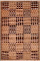 handmade Modern Gabbeh Beige Tan Hand Knotted RECTANGLE 100% WOOL area rug 6  x 9 