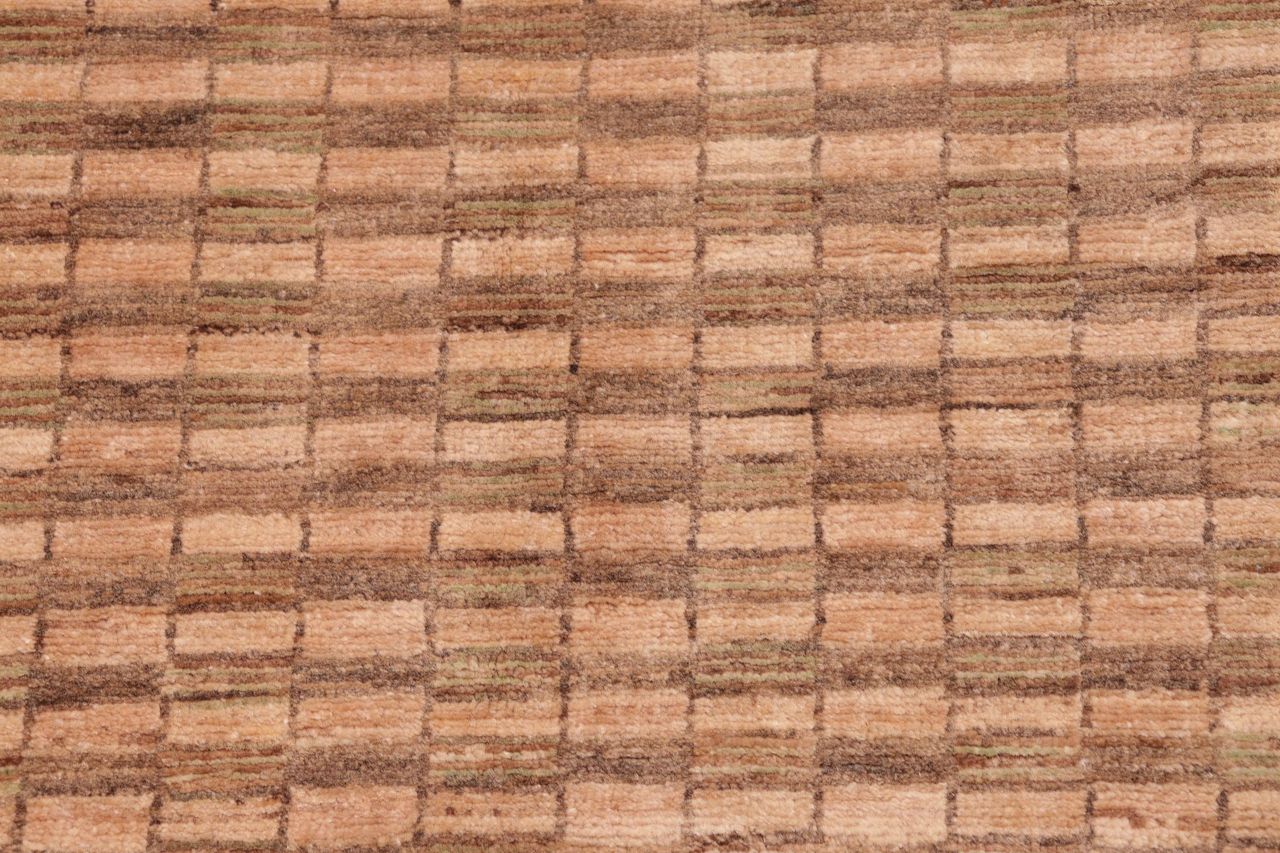 handmade Modern Gabbeh Brown Green Hand Knotted RECTANGLE 100% WOOL area rug 6' x 9'