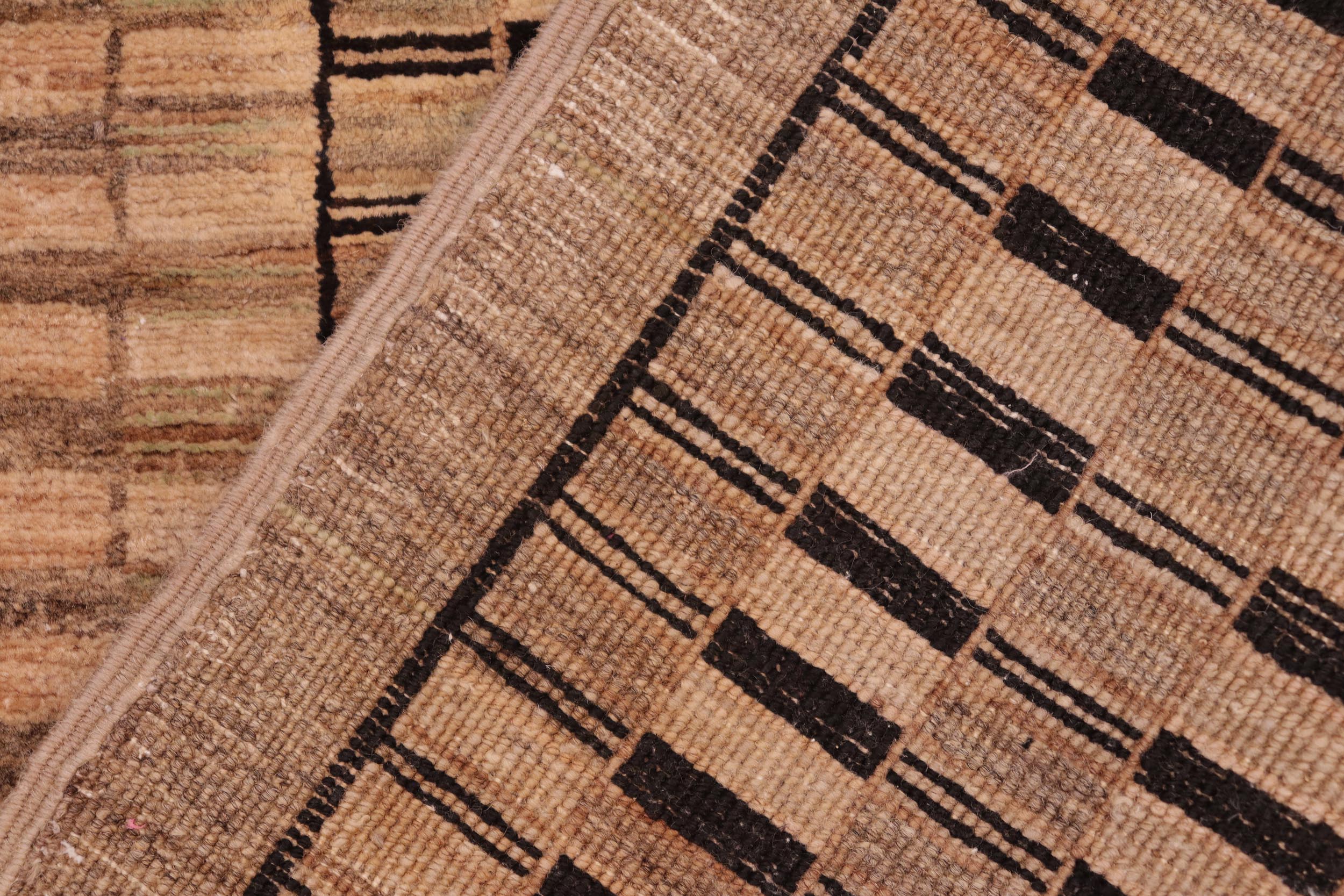 handmade Modern Gabbeh Brown Green Hand Knotted RECTANGLE 100% WOOL area rug 6' x 9'