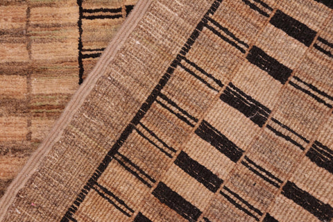 handmade Modern Gabbeh Brown Green Hand Knotted RECTANGLE 100% WOOL area rug 6' x 9'