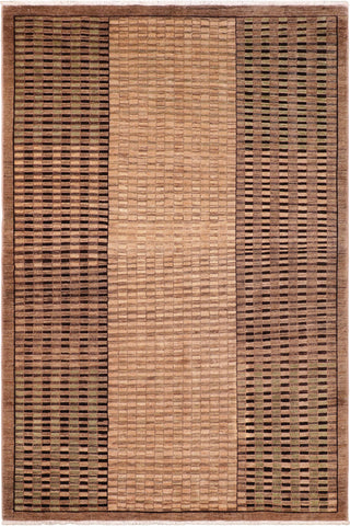 Boho Chic Gabbeh Sharyl Brown/Green Wool Rug - 5'11'' x 8'7''