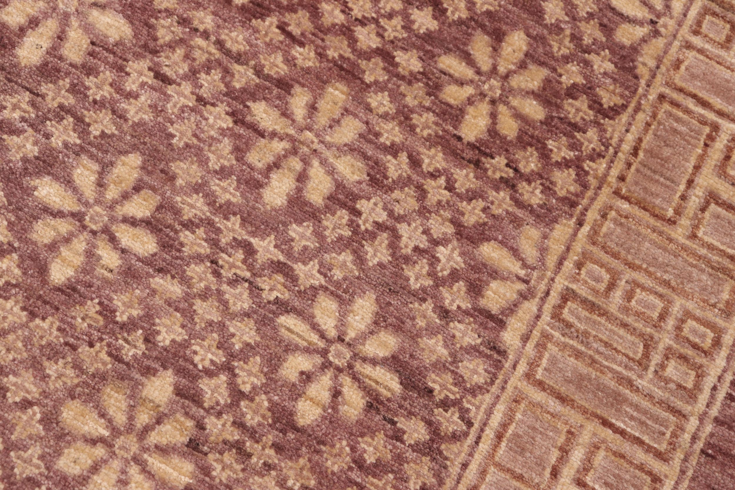 handmade Modern Kafkaz Red Gold Hand Knotted RECTANGLE 100% WOOL area rug 6' x 9'