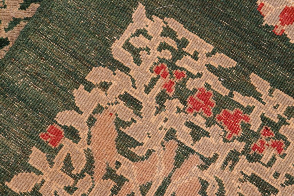 handmade Transitional Kafkaz Green Tan Hand Knotted RECTANGLE 100% WOOL area rug 6 x 9