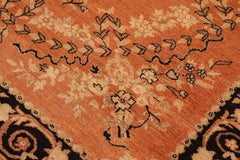 handmade Traditional Kafkaz Rust Black Hand Knotted RECTANGLE 100% WOOL area rug 6 x 9
