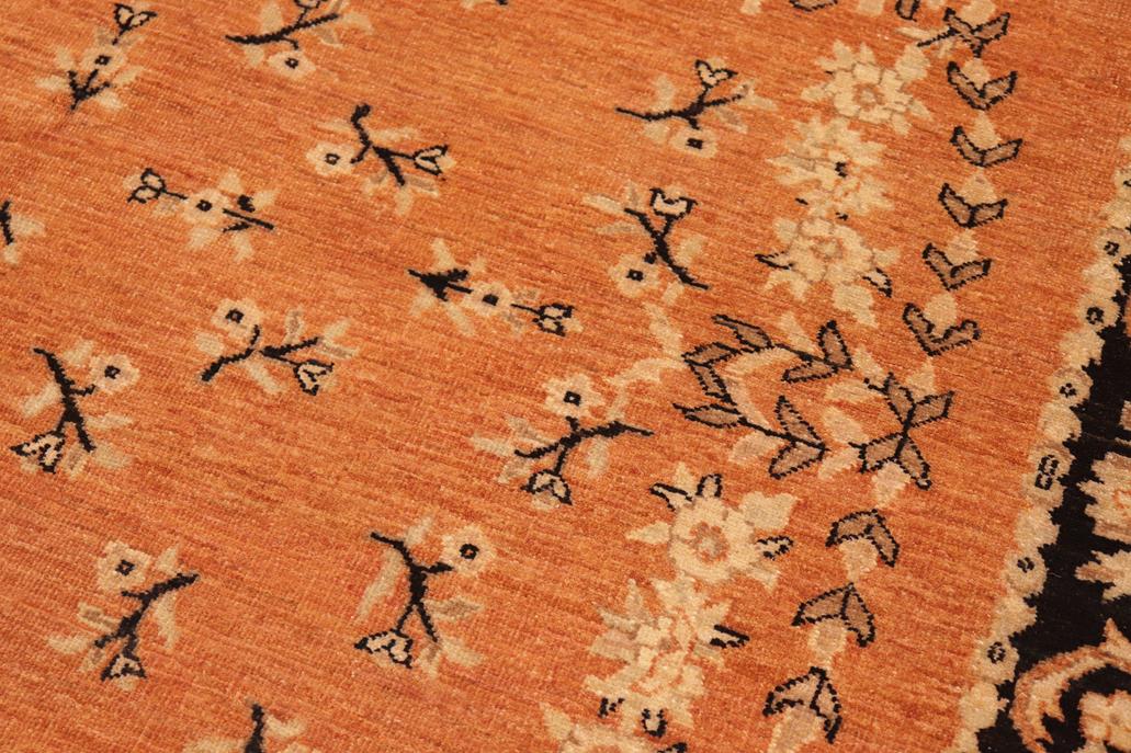 handmade Traditional Kafkaz Rust Black Hand Knotted RECTANGLE 100% WOOL area rug 6 x 9