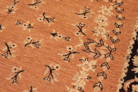 handmade Transitional Kafkaz Rust Black Hand Knotted RECTANGLE 100% WOOL area rug 6' x 9'
