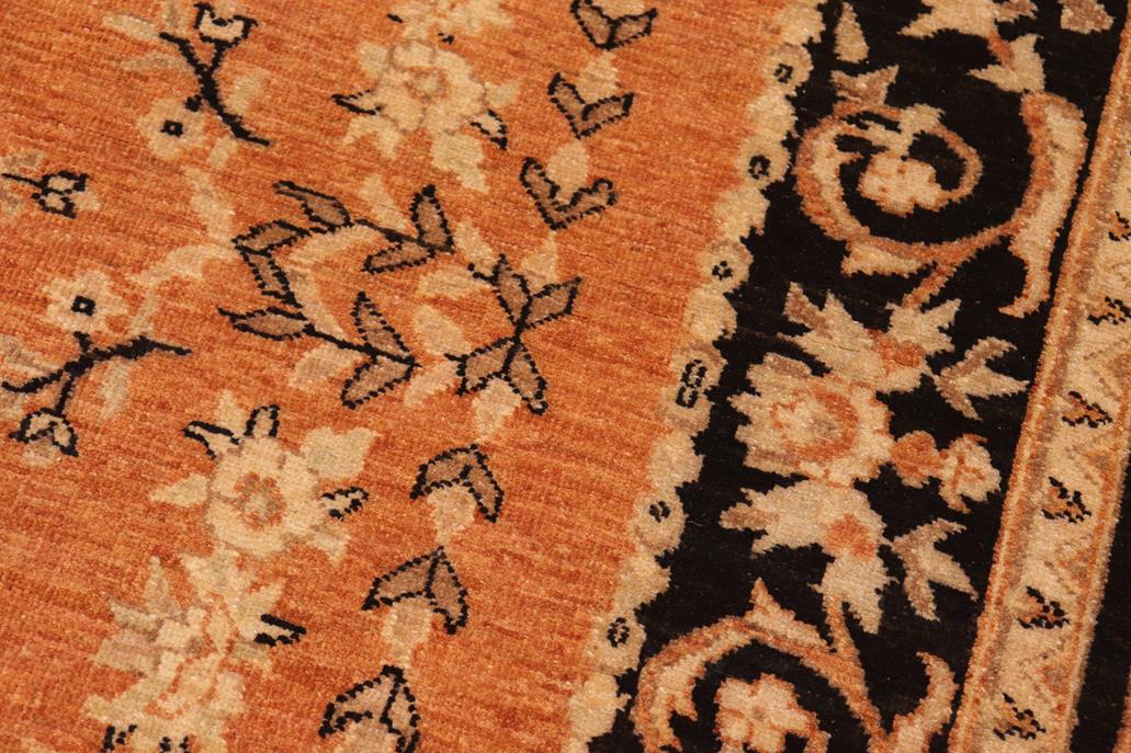handmade Traditional Kafkaz Rust Black Hand Knotted RECTANGLE 100% WOOL area rug 6 x 9
