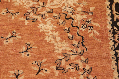 handmade Transitional Kafkaz Rust Black Hand Knotted RECTANGLE 100% WOOL area rug 6' x 9'