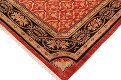 handmade Transitional Kafkaz Red Black Hand Knotted RECTANGLE 100% WOOL area rug 6 x 9