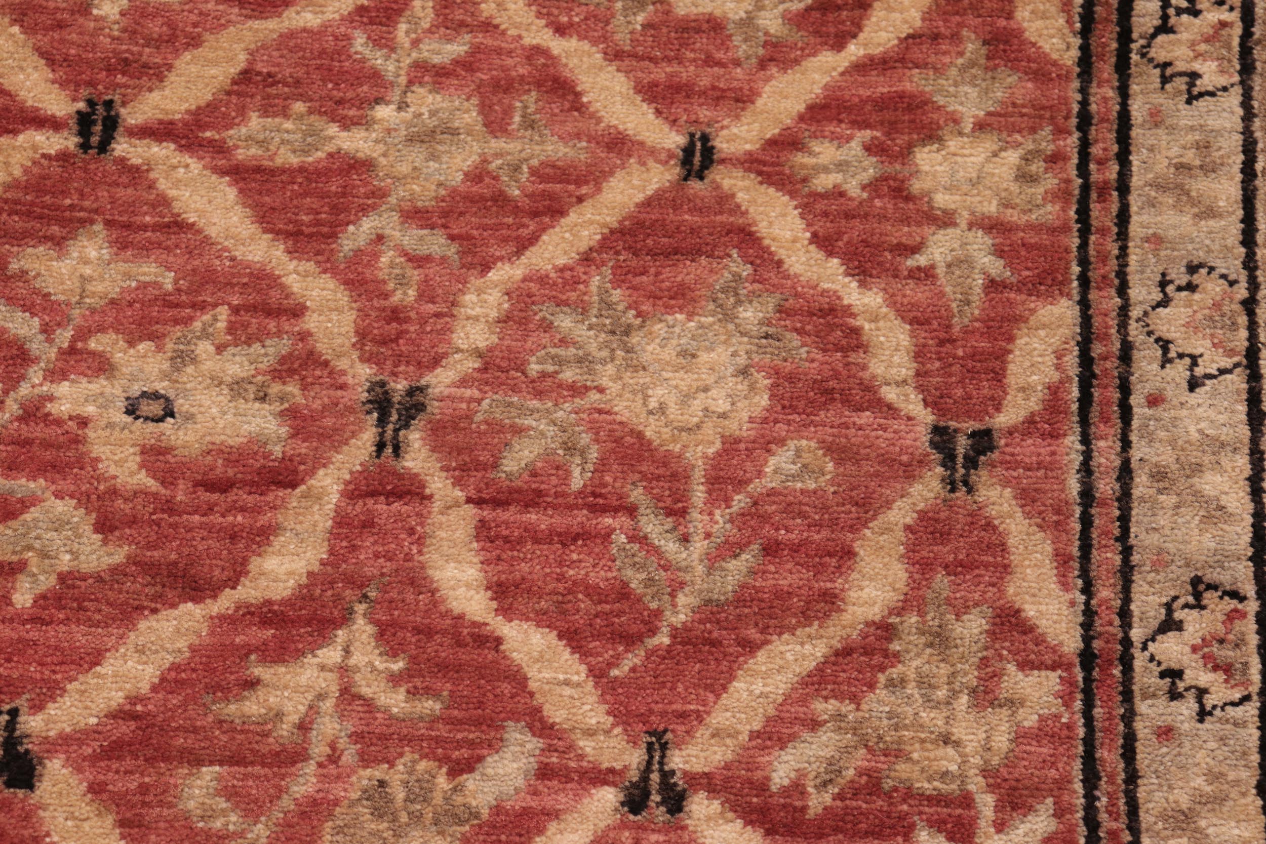 handmade Transitional Kafkaz Red Black Hand Knotted RECTANGLE 100% WOOL area rug 6' x 9'