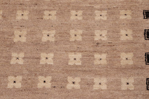 handmade Modern Kafkaz Tan Black Hand Knotted RECTANGLE 100% WOOL area rug 6' x 9'