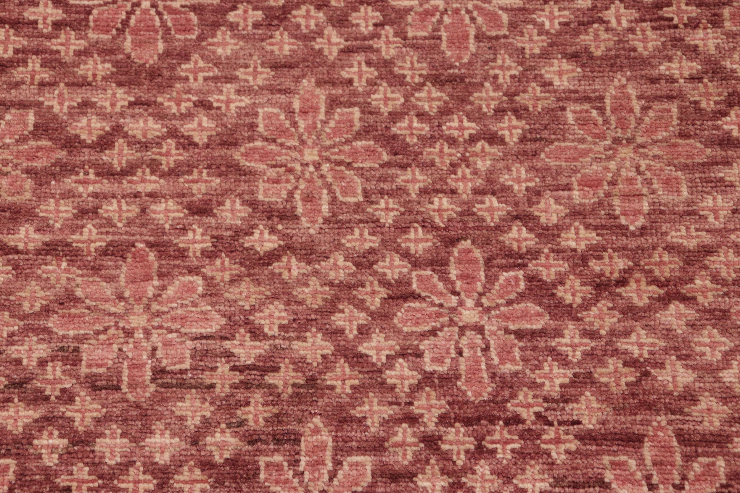handmade Modern Kafkaz Red Gold Hand Knotted RECTANGLE 100% WOOL area rug 6' x 9'