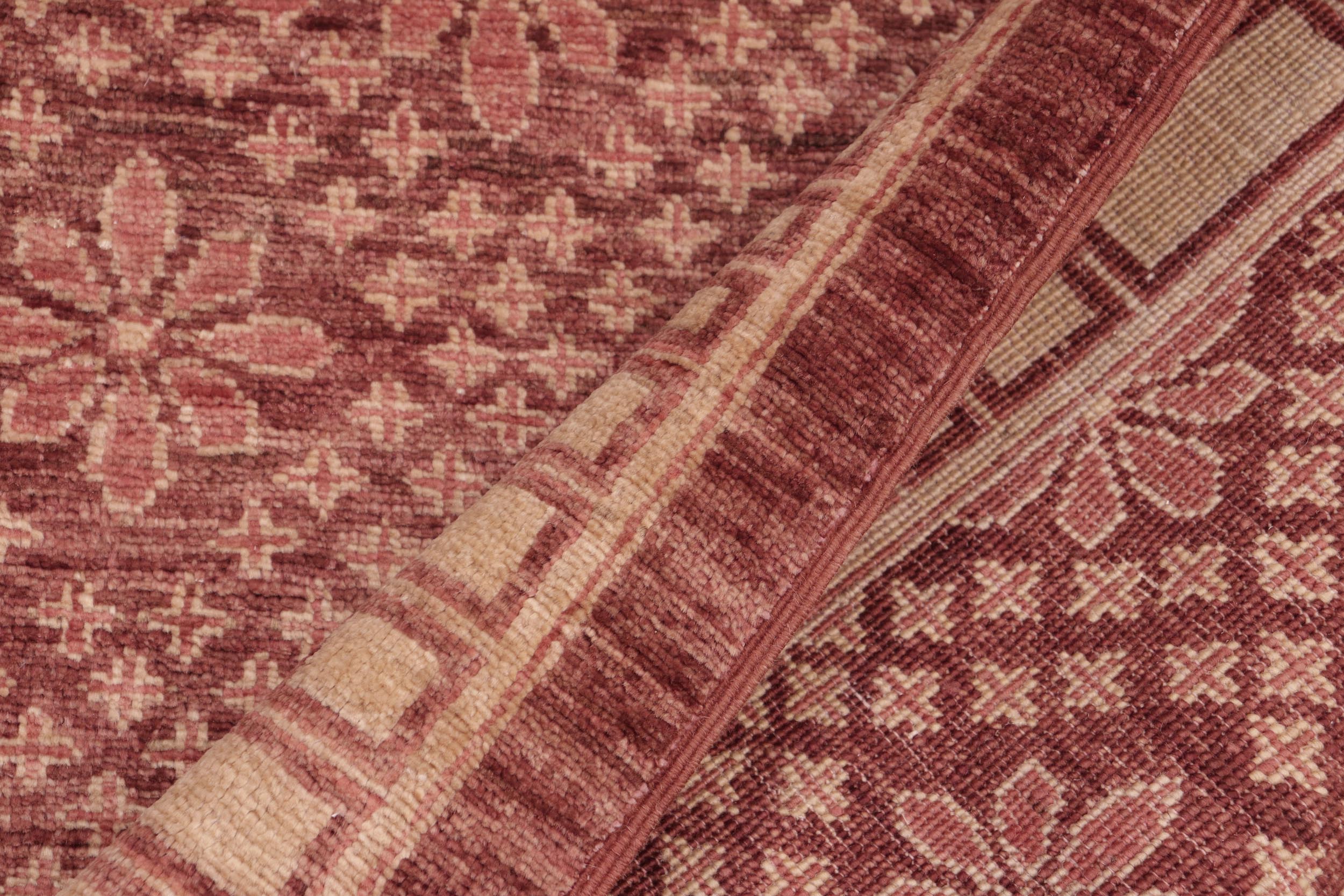 handmade Modern Kafkaz Red Gold Hand Knotted RECTANGLE 100% WOOL area rug 6' x 9'