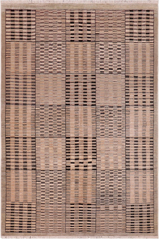 Shabby Chic Gabbeh Earleen Beige/Green Wool Rug - 6'0'' x 8'8''