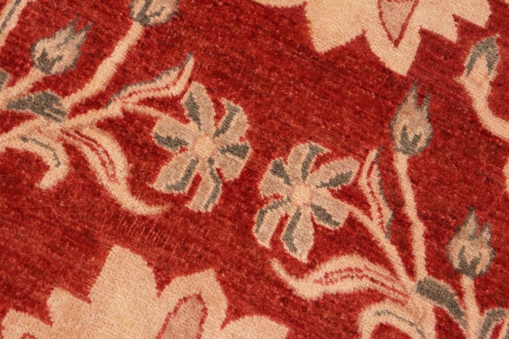 handmade Transitional Kafkaz Rust Tan Hand Knotted RECTANGLE 100% WOOL area rug 6 x 9