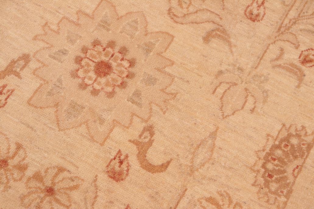 handmade Transitional Kafkaz Beige Gold Hand Knotted RECTANGLE 100% WOOL area rug 6 x 9