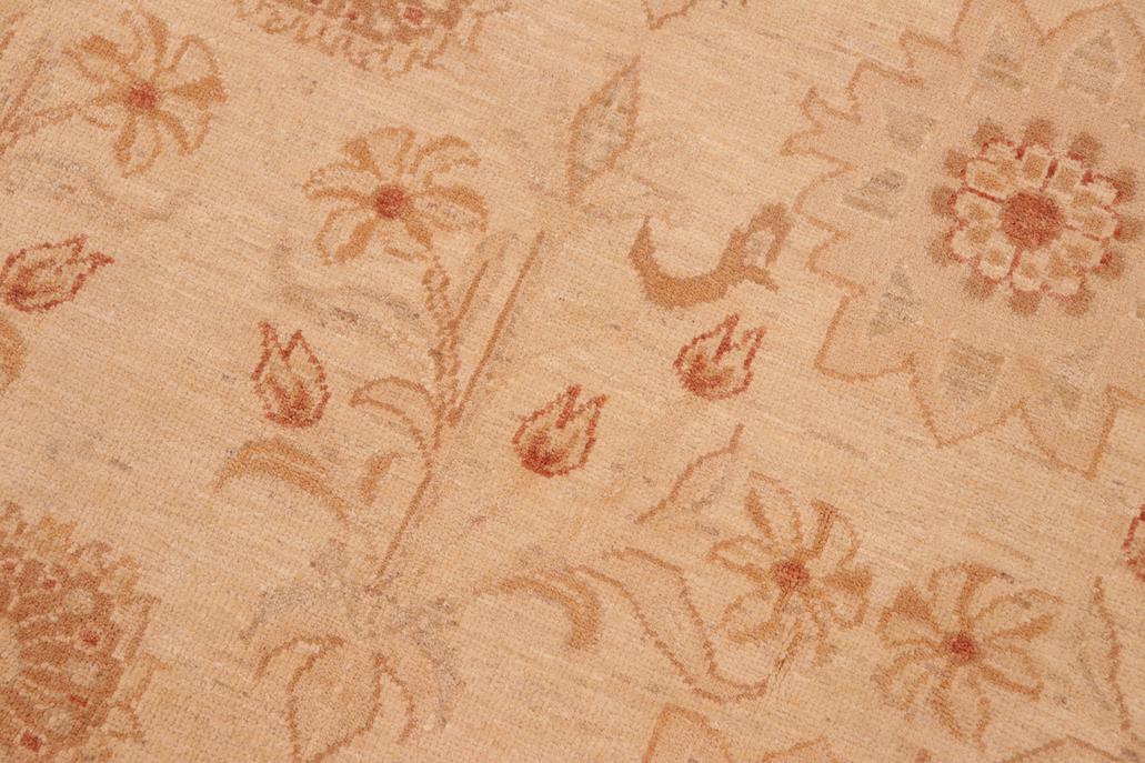 handmade Transitional Kafkaz Beige Gold Hand Knotted RECTANGLE 100% WOOL area rug 6 x 9