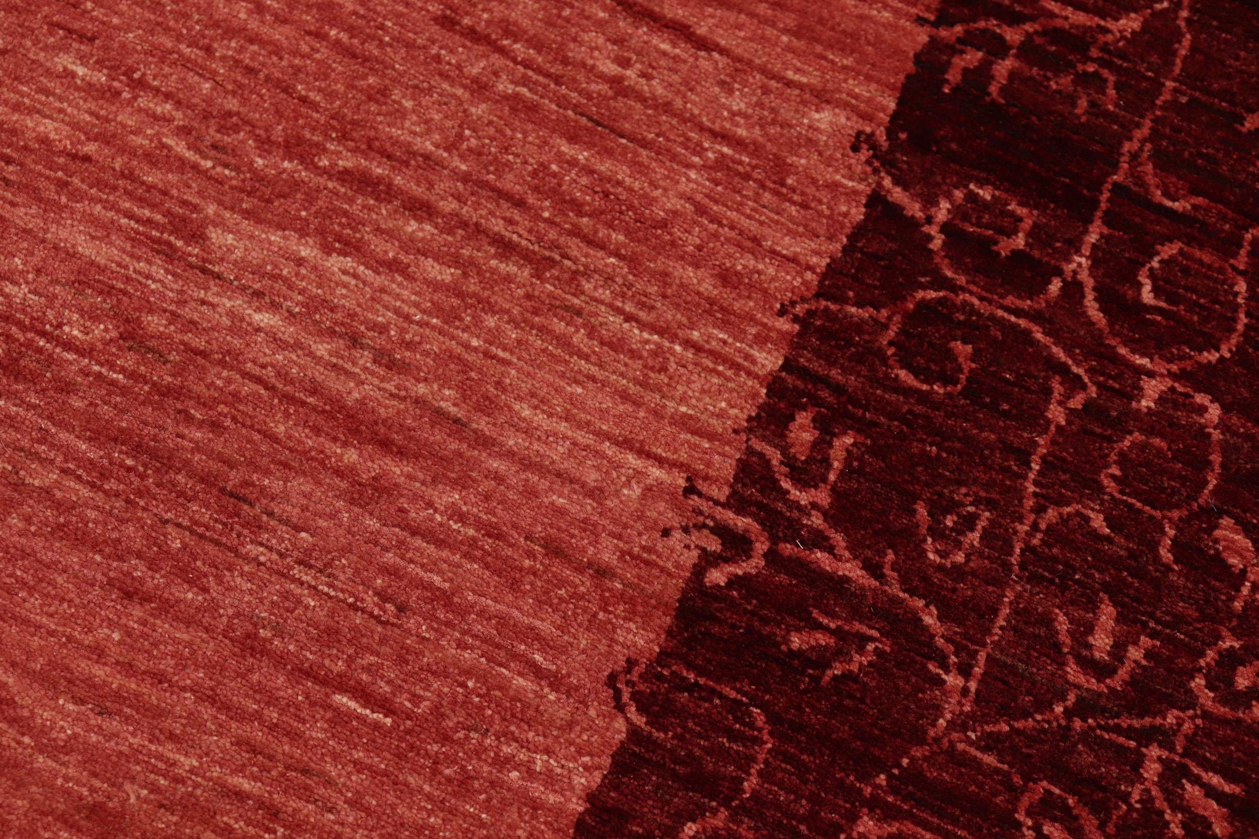 handmade Modern Kafkaz Red Red Hand Knotted RECTANGLE 100% WOOL area rug 6' x 8'