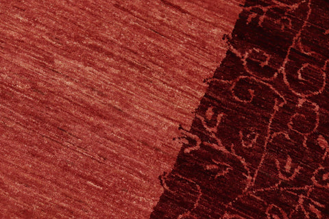 handmade Modern Kafkaz Red Red Hand Knotted RECTANGLE 100% WOOL area rug 6' x 8'