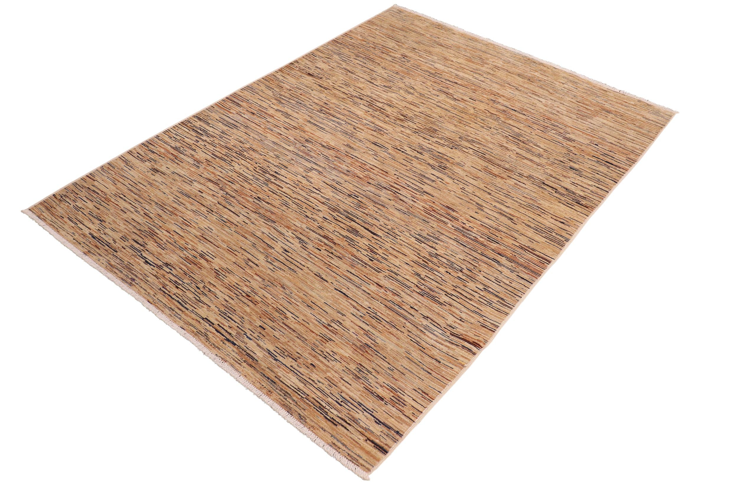 handmade Modern Gabbeh Tan Beige Hand Knotted RECTANGLE 100% WOOL area rug 6' x 9'
