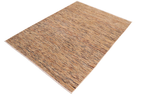 handmade Modern Gabbeh Tan Beige Hand Knotted RECTANGLE 100% WOOL area rug 6' x 9'