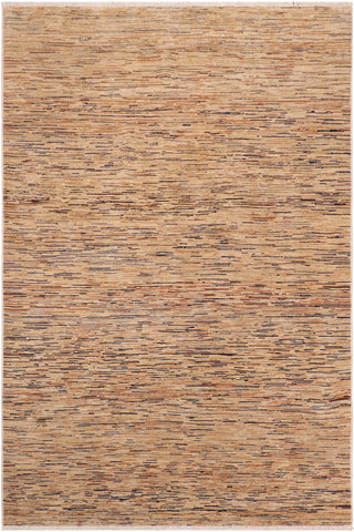 Modern Gabbeh Tomoko Tan/Beige Wool Rug - 6'0'' x 8'8''