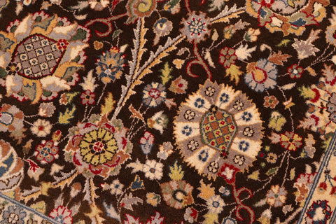 handmade Transitional  Brown Taupe Hand Knotted RECTANGLE 100% WOOL area rug 6x9