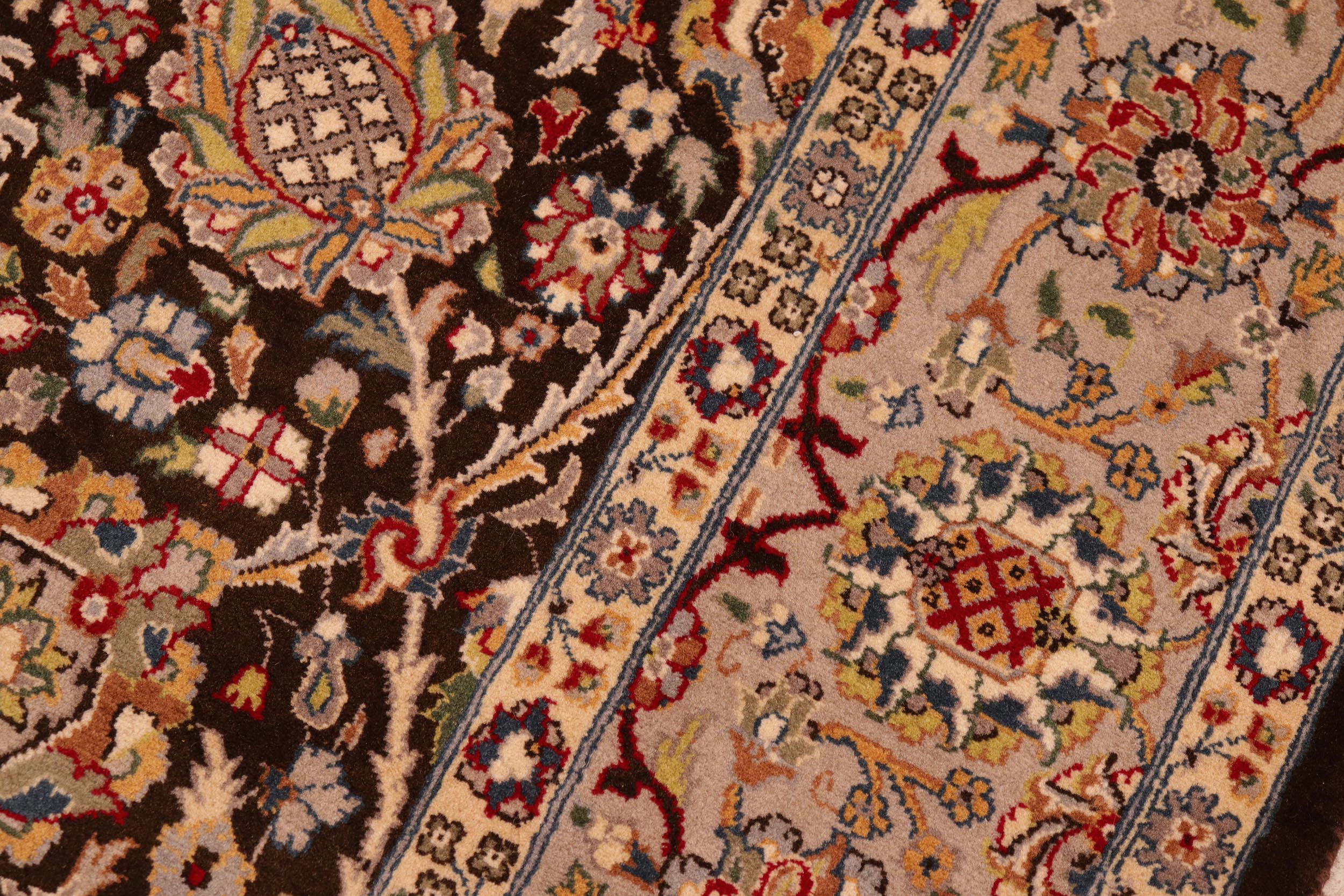 handmade Transitional  Brown Taupe Hand Knotted RECTANGLE 100% WOOL area rug 6x9