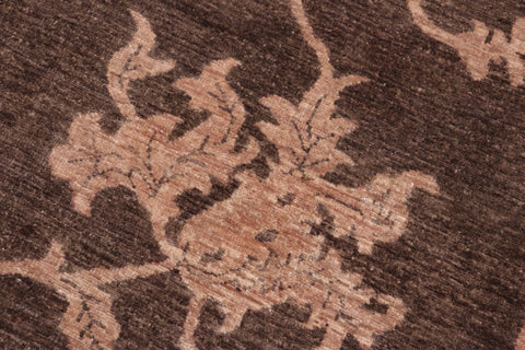 handmade Modern Kafkaz Brown Tan Hand Knotted RECTANGLE 100% WOOL area rug 6' x 9'