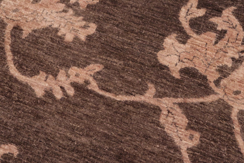 handmade Modern Kafkaz Brown Tan Hand Knotted RECTANGLE 100% WOOL area rug 6' x 9'