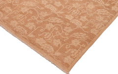 handmade Transitional Kafkaz Brown Tan Hand Knotted RECTANGLE 100% WOOL area rug 6 x 9