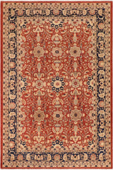 handmade Traditional Kafkaz Rust Drk. Blue Hand Knotted RECTANGLE 100% WOOL area rug 10 x 14