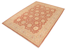 handmade Traditional Kafkaz Brown Tan Hand Knotted RECTANGLE 100% WOOL area rug 10 x 14