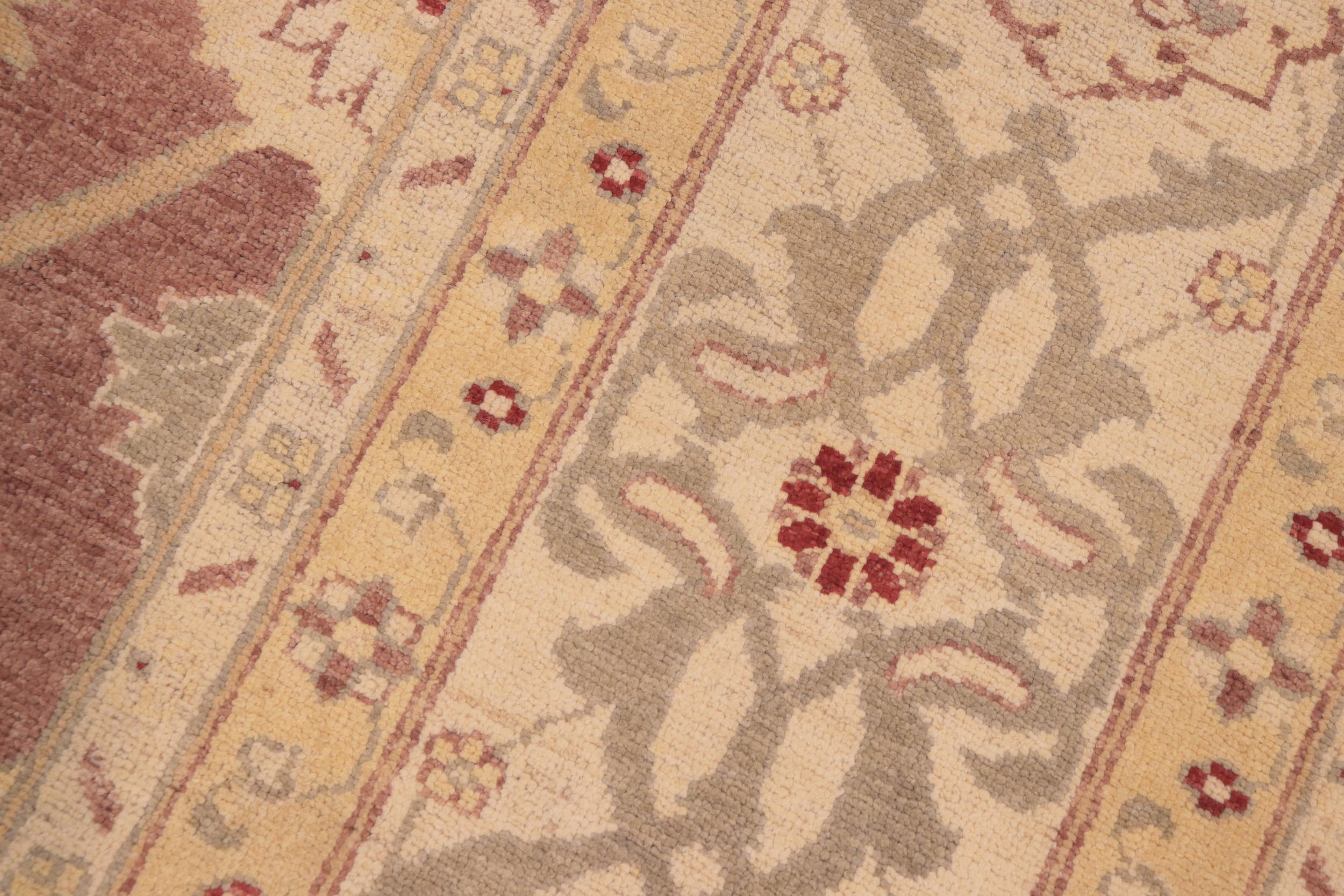 handmade Transitional Kafkaz Brown Tan Hand Knotted RECTANGLE 100% WOOL area rug 10' x 14'