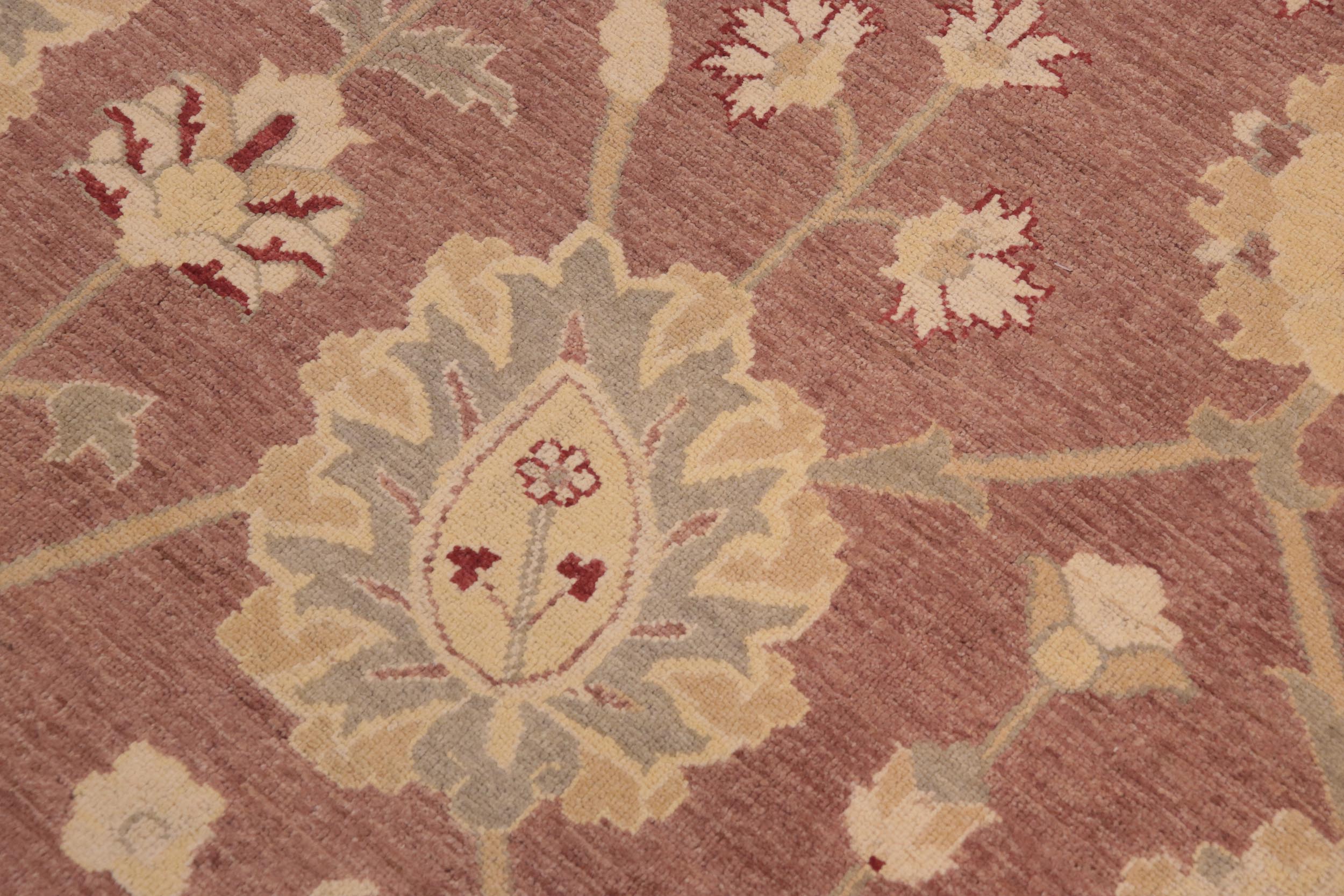 handmade Transitional Kafkaz Brown Tan Hand Knotted RECTANGLE 100% WOOL area rug 10' x 14'