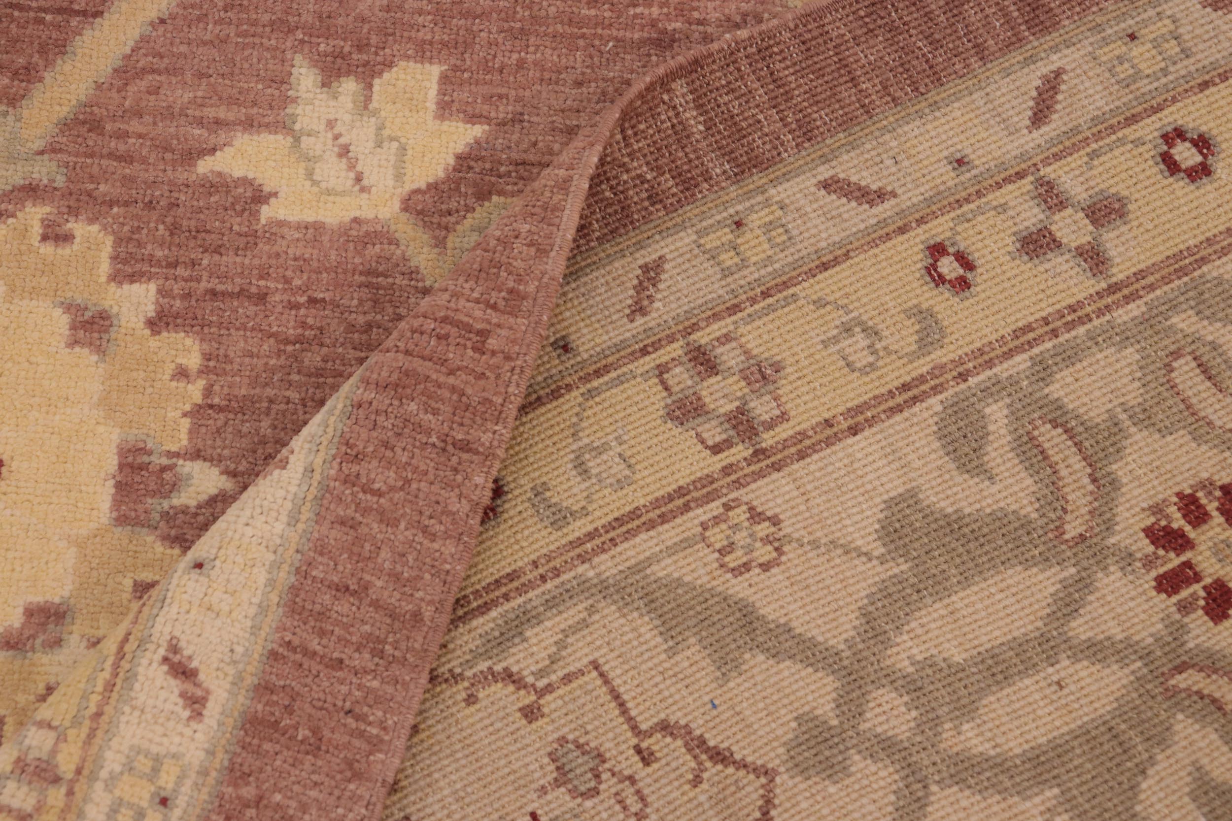 handmade Transitional Kafkaz Brown Tan Hand Knotted RECTANGLE 100% WOOL area rug 10' x 14'